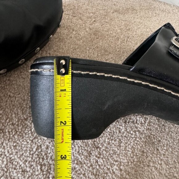 Predictions | Black Studded Silver Buckle Clogs - Size 10 - Picture 9 of 12